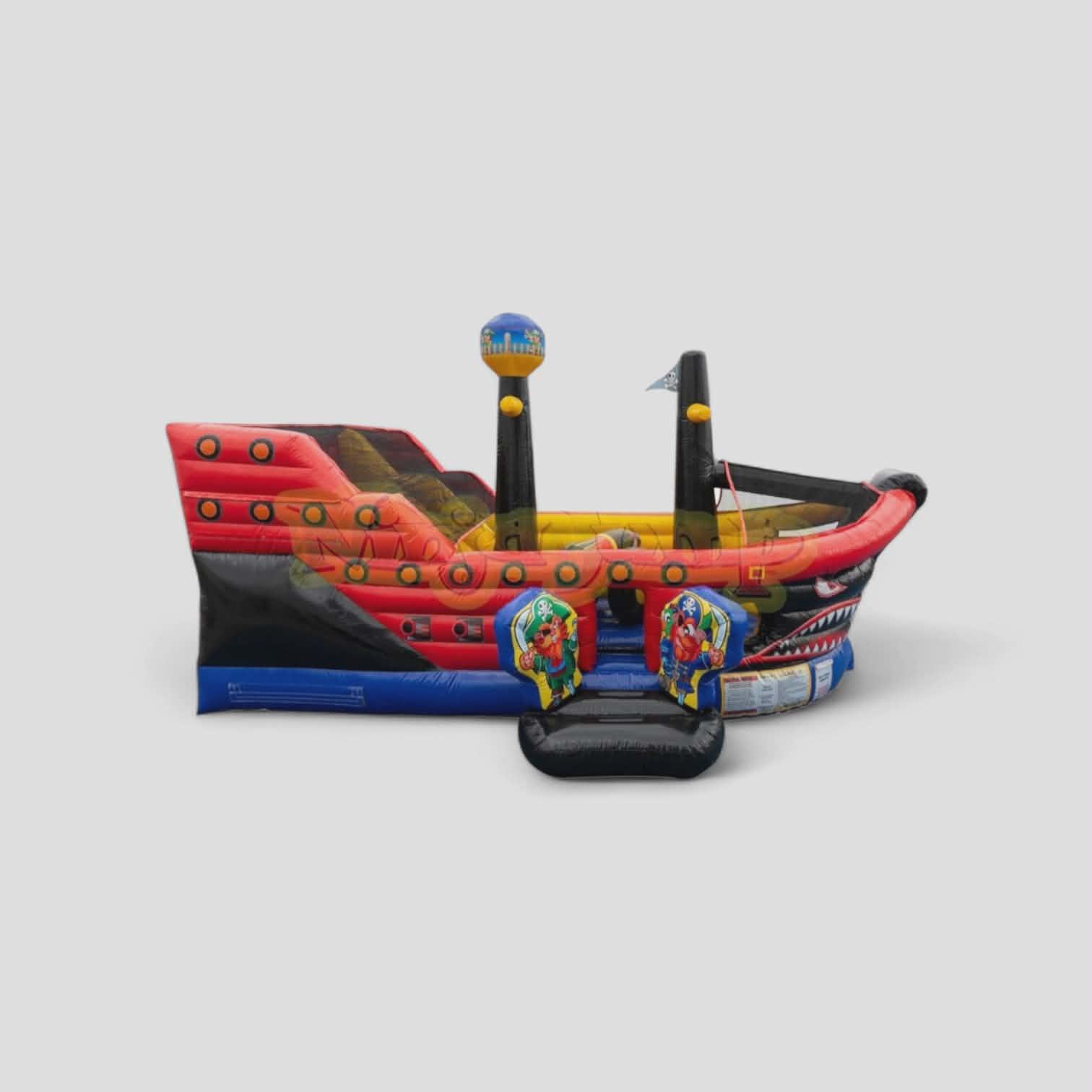 Casa de rebote de barco pirata