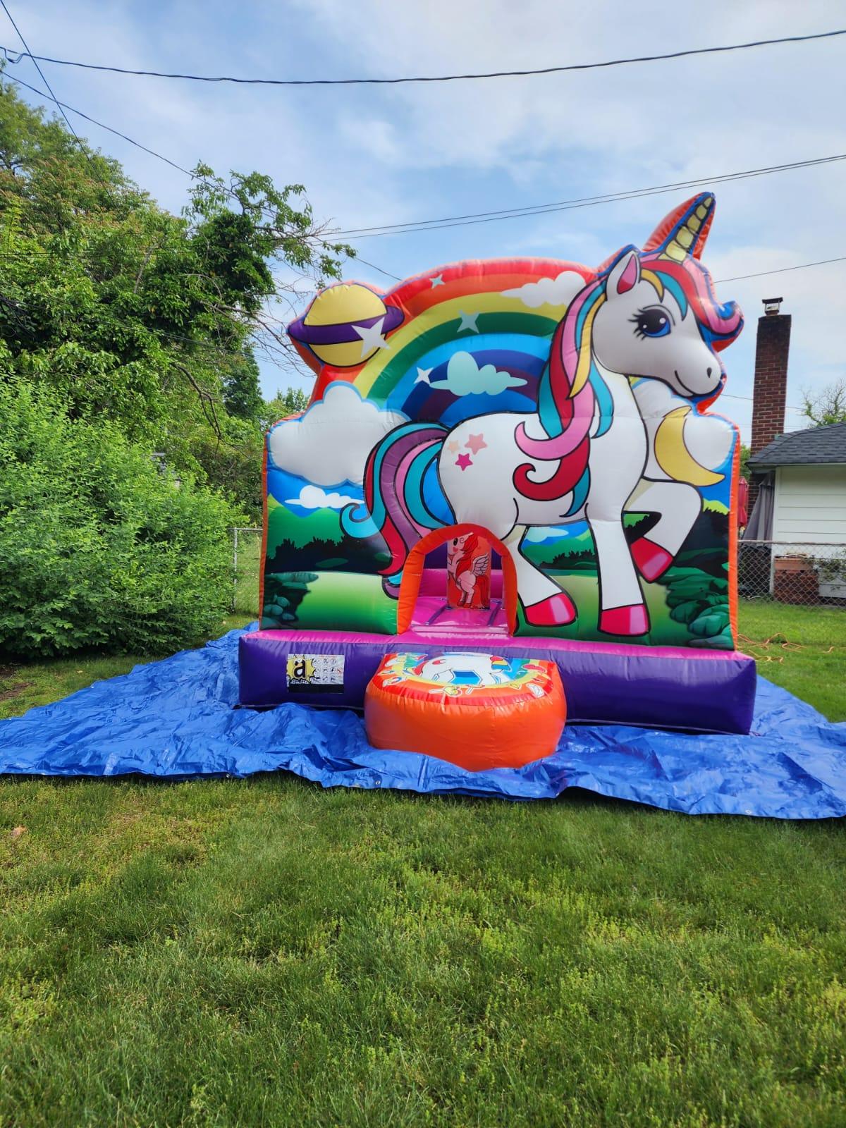 Casa de rebote unicornio