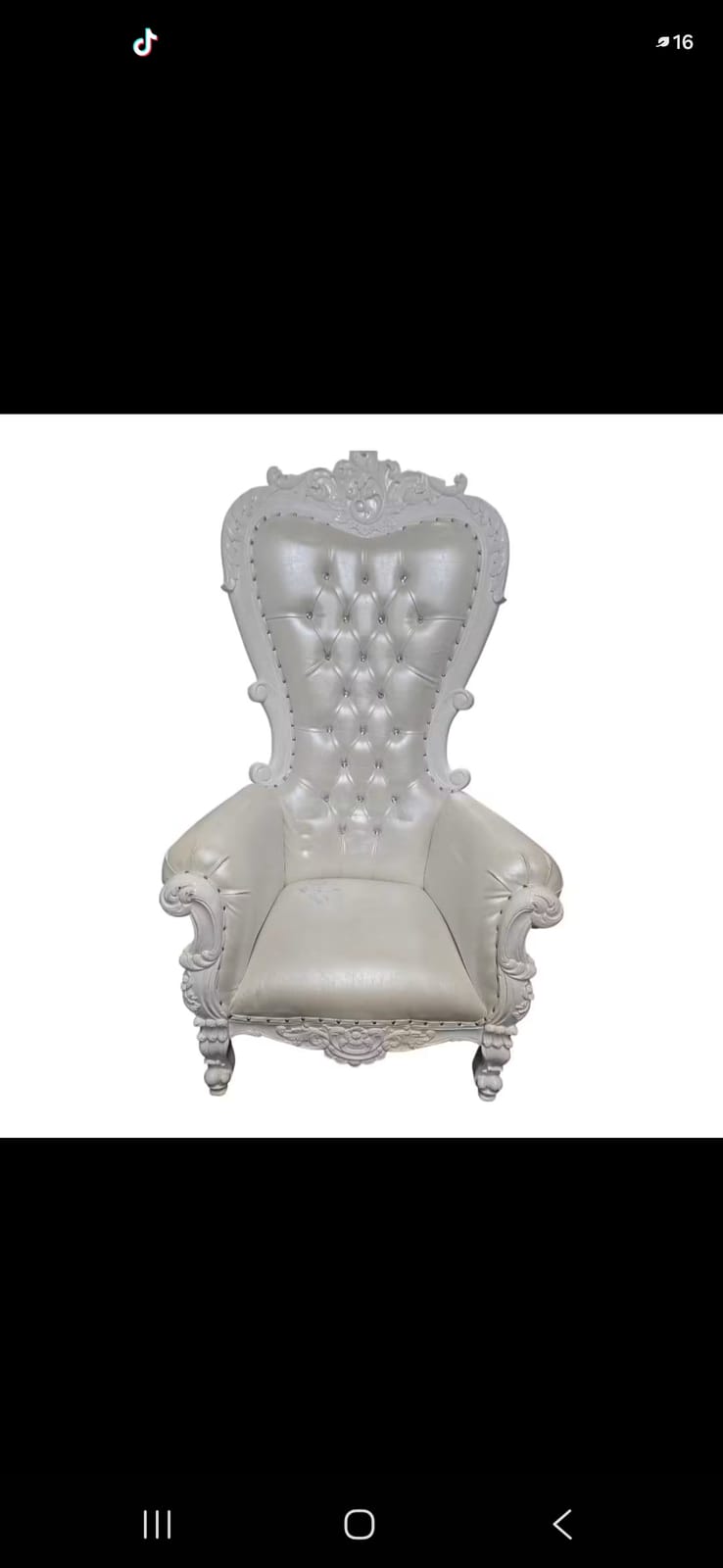 Silla Trono Blanca - Imagen 1